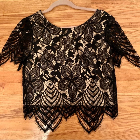 NWOT Express All Over Lace Tee, size S. - Picture 6 of 6